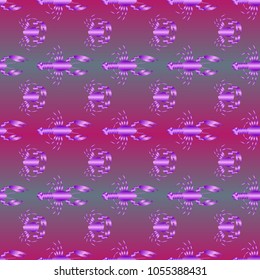 Seamless pattern witn marine crab and lobster.