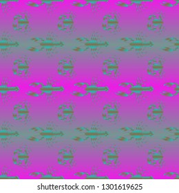 Seamless pattern witn marine crab and lobster.