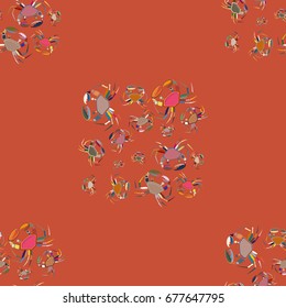 Seamless pattern witn marine crab for background.
