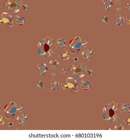 Seamless pattern witn marine crab for background.