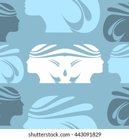 seamless pattern woman