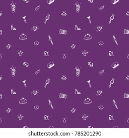 Seamless pattern with woman's things