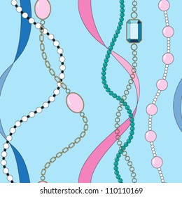 Seamless pattern with women's accessories. background vector illustration.