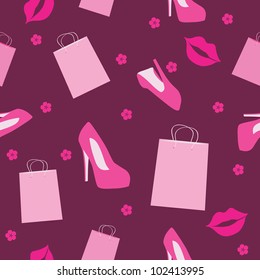 seamless pattern with women's shoes