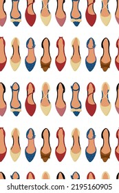 Patrón sin foco con zapatos de mujer