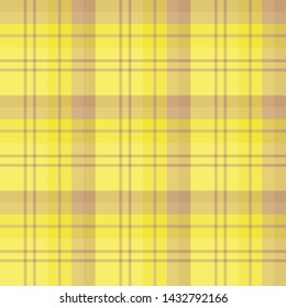 Seamless pattern in wonderful brown and yellow colors for plaid, fabric, textile, clothes, tablecloth and other things. Vector image. 