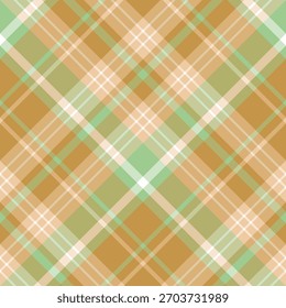 Patrón sin costuras en beige, verde y blanco maravilloso para cuadros, tela, textiles, ropa, mantel y otras cosas. Imagen de Vector. 2.