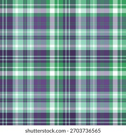 Seamless pattern in wondrous violet and green for plaid, fabric, textile, clothes, tablecloth and other things. Vector image.
