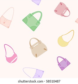 seamless pattern of wonen bags