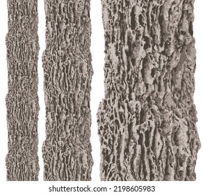 Seamless pattern of wood bark or stone. Repeating stone texture. Realistic vector background. Suitable for wallpaper, wrapping paper, fabric, flooring, ceramic tile