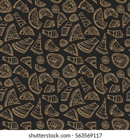 Seamless  pattern from from wood saw cuts.Background in vector.