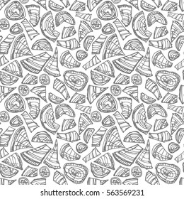 Seamless  pattern from wood saw cuts.Background in vector.