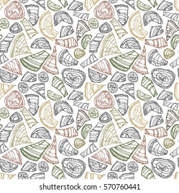 Seamless  pattern from from wood saw cuts.Background in vector.