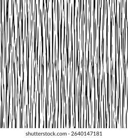 Seamless pattern, wood texture background. black wavy chaotic vertical lines texture, vector background