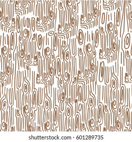 Seamless pattern with wood texture.  Monochrome  graphic design.  Freehand drawing vector.

