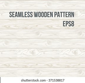 Seamless Pattern Wood Texture, Vector Eps 8 Illustration. Hand Drawn Natural Realistic Wooden Background.