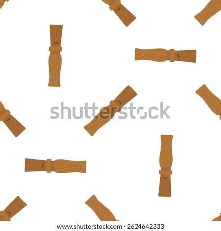 Seamless pattern with wooden duck call for attracting ducks while hunting