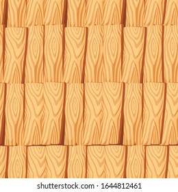 Seamless pattern of wooden planks board flat vector illustration