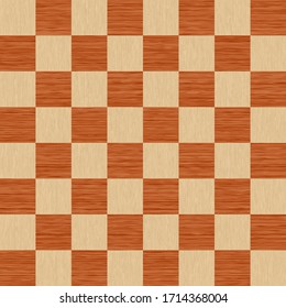 Seamless pattern Wooden structure. Chess board.Yelolow & red.