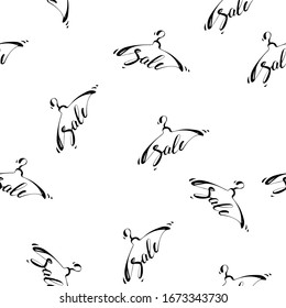 Seamless pattern, word sale. Vector