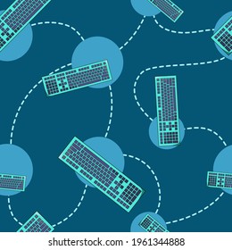 Seamless Pattern Working on Office Keyboard