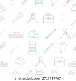 Patrón sin fisuras de herramientas de taller. Fondo de herramientas de reparación. Patrón inconsútil de las herramientas de reparación. patrón inconsútil de las herramientas del carpintero. 
