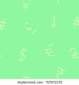 Seamless pattern with world currency symbols for your design