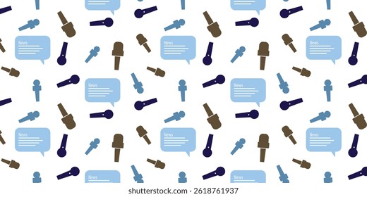 seamless pattern World Press Freedom Day 3 May with multi color flat element for background poster, banner and other