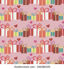 seamless pattern for wrapping paper and gift design Valentine's Day and other holidays