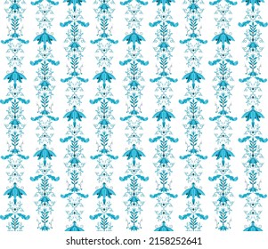 Nahtloses Muster für die Verpackung von Papier im Barockstil. Tapete, Hintergrund, Verpackungspapier. Vintage Vektorgrafik für Tapete, Keramikfliesen, Schrottbuchung, Vorhang, Kleidung, Textilien