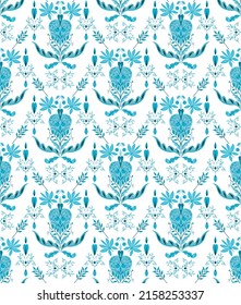 Seamless pattern for wrapping paper in the style of Baroque. Wallpaper, background, packaging paper. Vintage vector illustration for wall paper, ceramic tiles, scrap booking, curtain, garment, textile