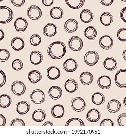 seamless pattern for wrapping and textile. doodle circles.