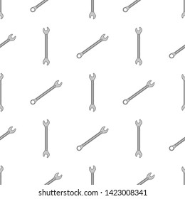 Seamless pattern with wrench icon. Spanner key. Repair symbols. Vector illustration for design, web, wrapping paper, fabric, wallpaper.