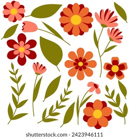 Seamless pattern wtih simple floral
