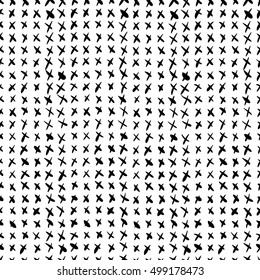 Seamless pattern with x. Hand drawing.  Abstract background for wallpaper and paper. Vector illustration black crosses.