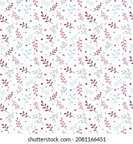 Seamless pattern with Xmas branches. Christmas background. Vector