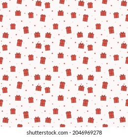 Seamless pattern with Xmas presents. Christmas background. Vector