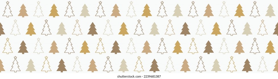 Seamless pattern with Xmas trees. Christmas banner. Vector