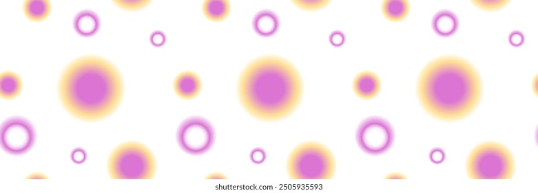 Seamless pattern y2k aura. Blurred heart, butterfly and stars with aura in trendy style y2k