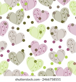 Seamless pattern with y2k blurred gradient butterflies and hearts. hearts on purple background, seamless pattern. 