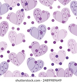 Seamless pattern with y2k blurred gradient butterflies and hearts. Doodle hearts. Seamless vector pattern on white background.