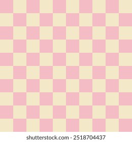 Seamless pattern. Y2K retro background. Colourful checkered chess, trendy trippy style. Vector illustration.