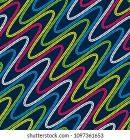 Seamless pattern of yarn. Knitted clothes. Texture of stitches.