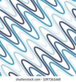 Seamless pattern of yarn. Knitted clothes. Texture of stitches.
