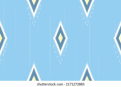 patrón sin costuras, de fondo azul pastel, con hilados