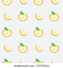 seamless pattern of yellow apples on a light background
