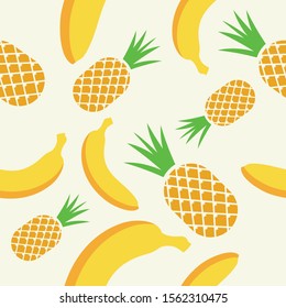 Nahtloses Muster mit gelben Bananen 