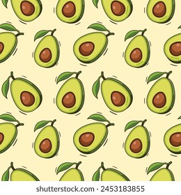 Seamless pattern with yellow bananas, pineapples and juicy strawberries on mint green background. Cute vector background. Bright summer fruits illustration. Fruit mix design for fabric and decor.