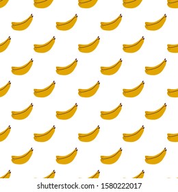 Seamless pattern with yellow bananas. Vector illustration. 