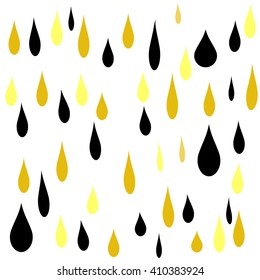 seamless pattern with yellow and black drops
